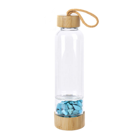 Natural crystal gravel water bottle